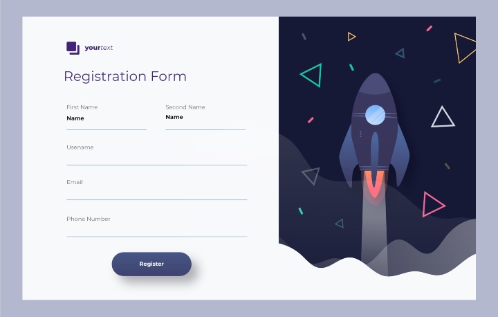 Formulario de registro en una landing